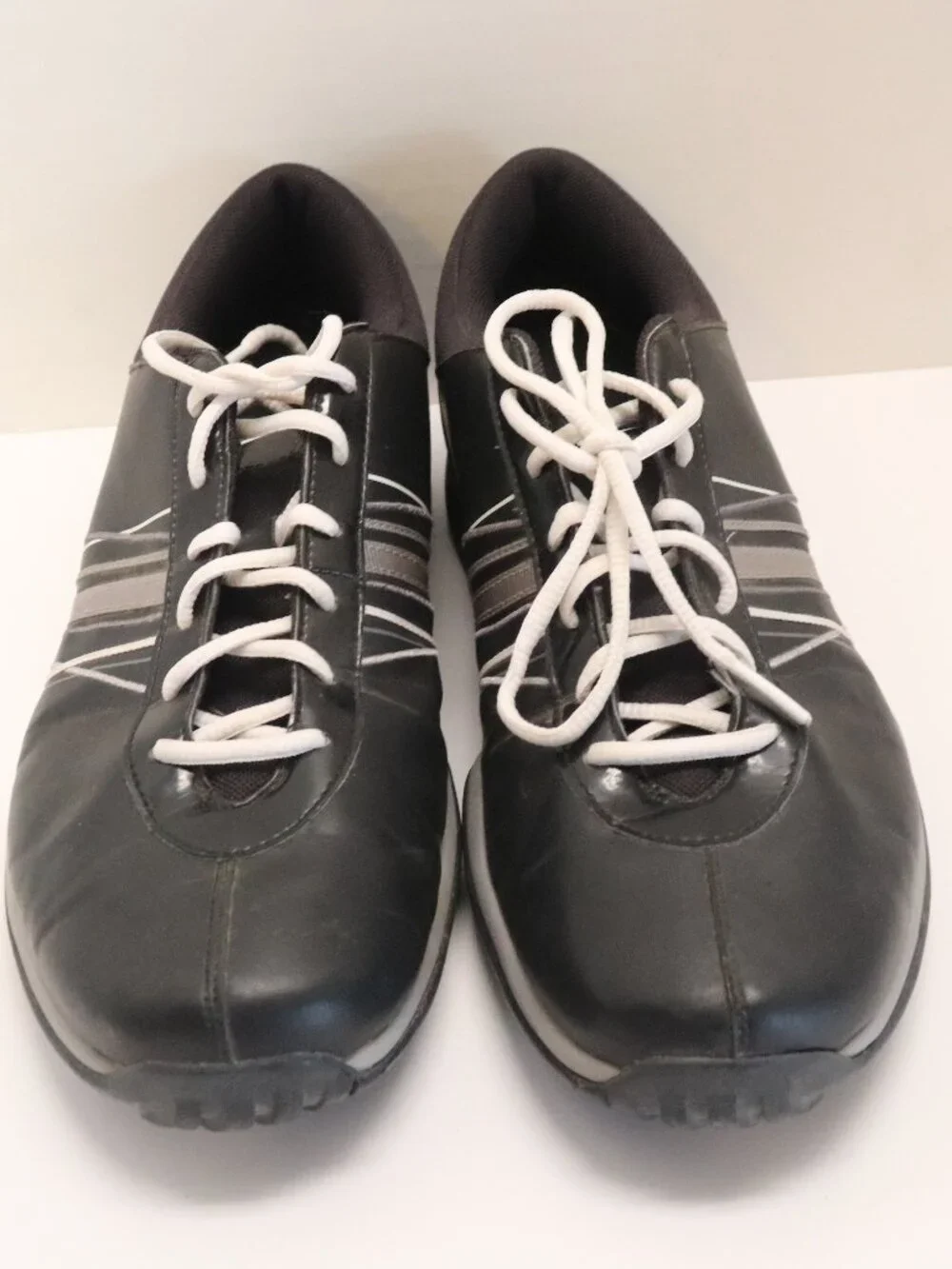 Nike Men's Golf Shoes Lace Up Black Grey Size 10 TAC Soles